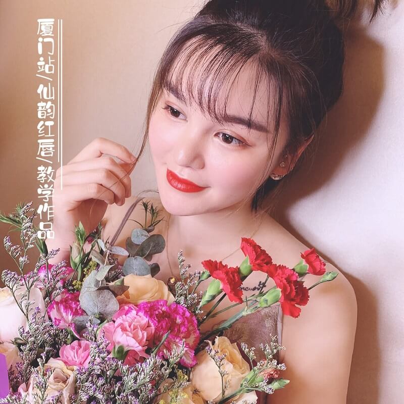 厦门纹唇图片-仙绣仙韵红唇教学作品图