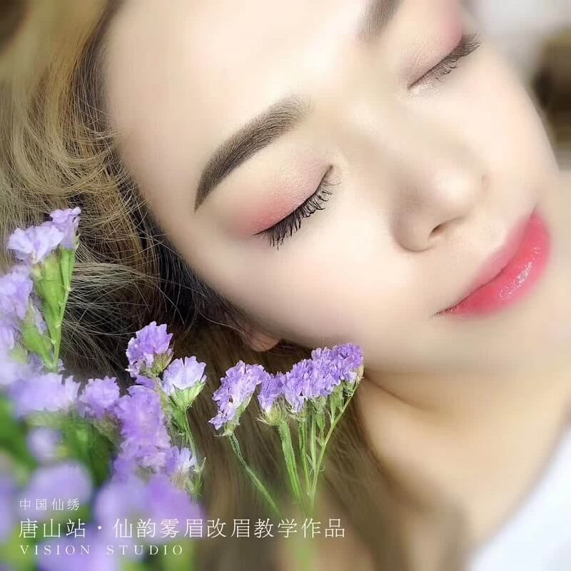 唐山站雾眉改眉图片-仙绣仙韵雾眉教学作品图