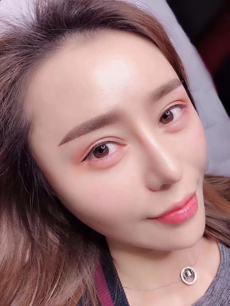 纹绣改红眉后的眉毛图