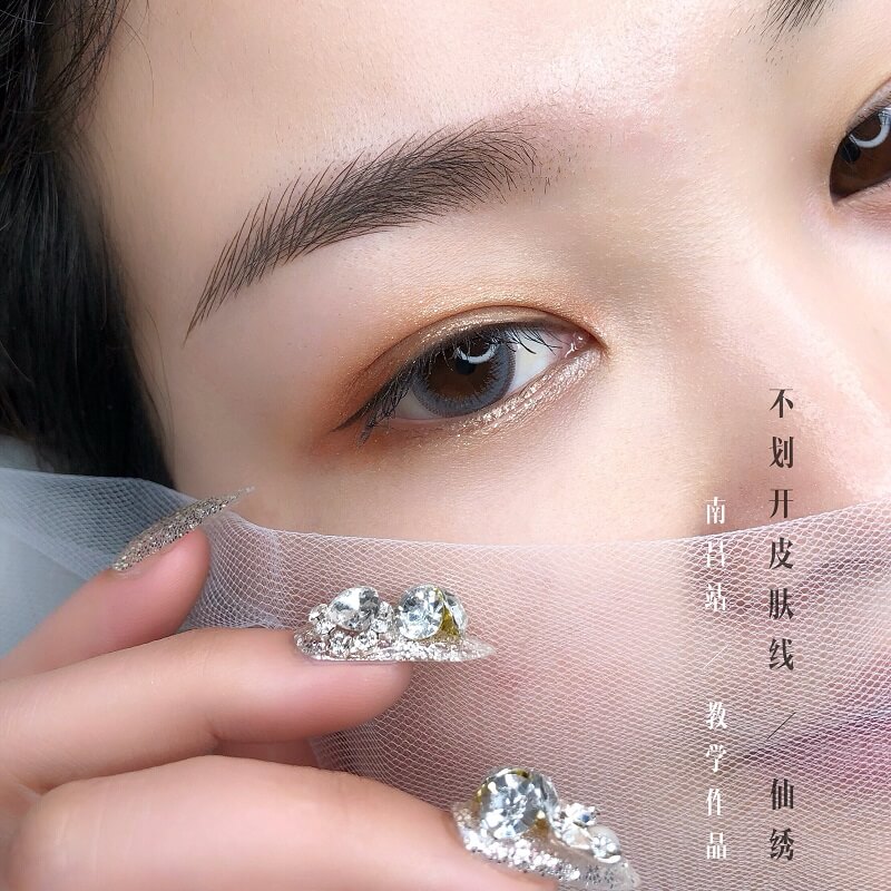 仙绣合肥公开课不划开皮肤线条眉后效果怎么样