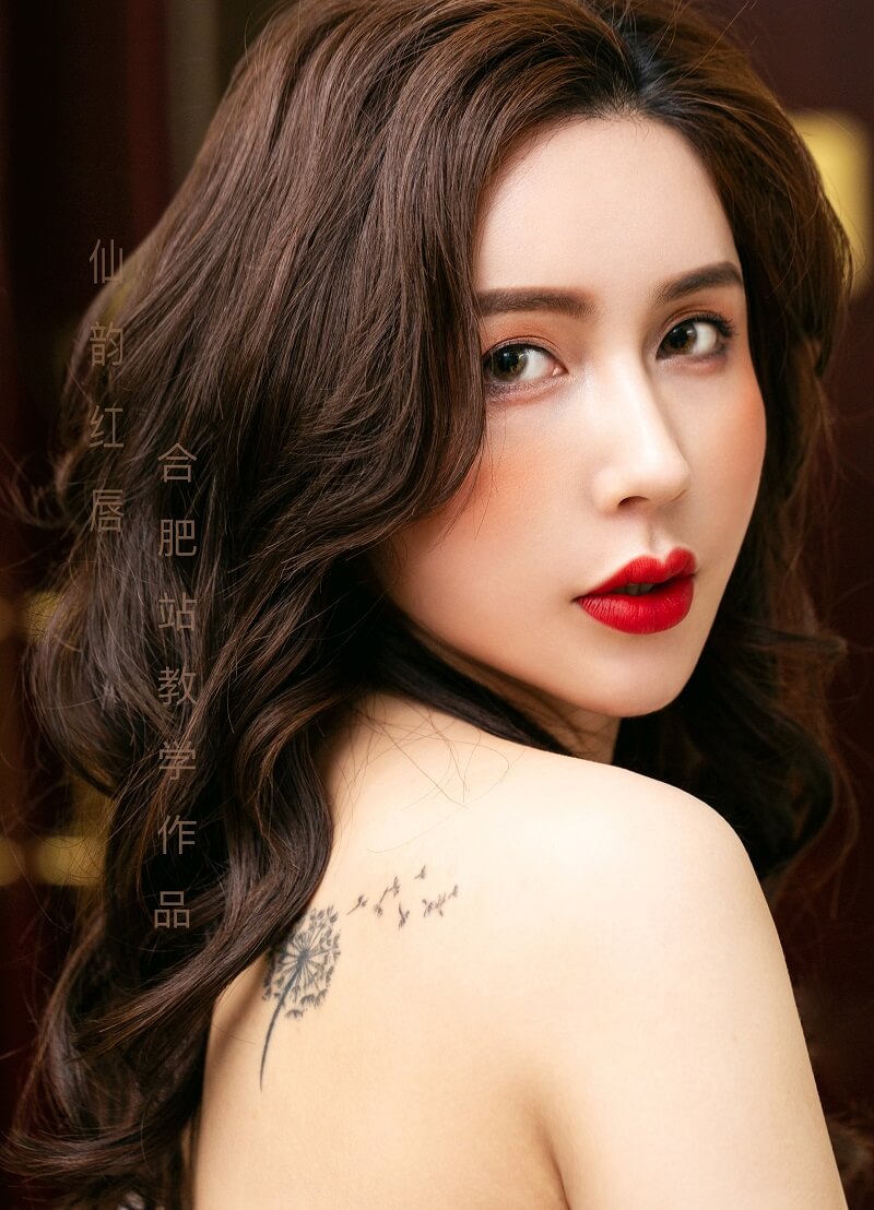 仙绣合肥公开课纹唇图片(仙韵红唇案例教学作品)2
